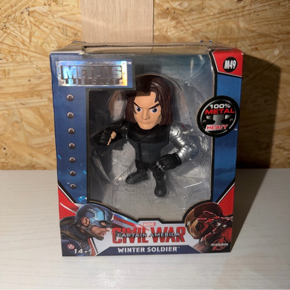 Marvel Winter Soldier Action Figure - Black, Silver, Brown Hair